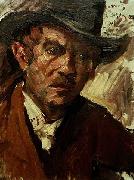 Lovis Corinth, Selbstportrat mit schwarzem Hut